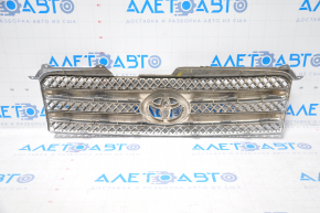 Toyota Highlander 2007 grille with emblem, cracks, broken fasteners, peeling chrome