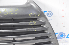 Front bumper grille Toyota Camry v55 15-17 usa LE is dented, fasteners are broken, tear, scratches