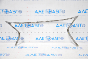 Front bumper grille frame Lexus ES300h ES350 13-15 pre-rest chrome lower parts torn off, crack, broken fastening