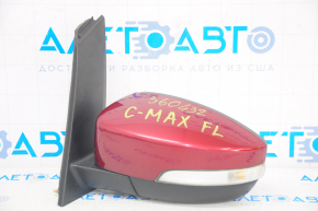 Left side mirror complete Ford C-max MK2 13-18 7 pins, turn signal, heated, red
