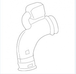 Air duct for filter plastic Acura ILX 13-15