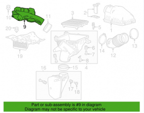 Rear air intake Acura MDX 14-15 prerest