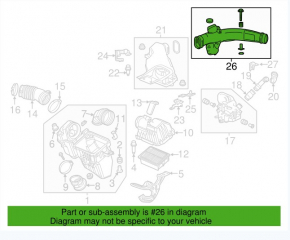 Air duct for Honda Accord 13-17 hybrid filter
