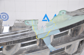 Radiator grill grill Nissan Murano z50 03-07 peeled chrome, missing fragment, tear of fastening, fractures of stiffeners