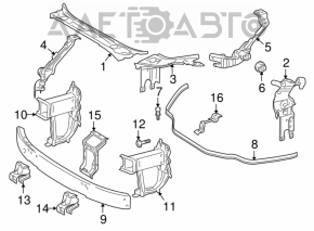 Bonnet lock strip MERCEDES W211 E 02-09