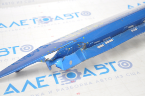 Front bumper bare Nissan Sentra 20-23 blue, upper part of bumper, dented, torn