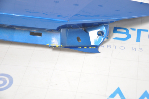 Front bumper bare Nissan Sentra 20-23 blue, upper part of bumper, dented, torn