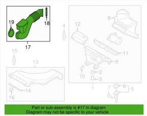 Air duct for the Kia Optima 16-20 manifold