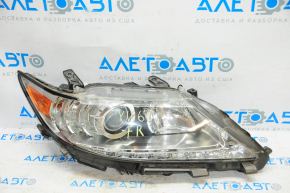 Front right headlight complete Lexus ES300h ES350 13-15 prerest xenon + LED DRL, broken fastener, for polishing