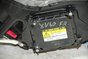 Front right headlight complete Lexus ES300h ES350 13-15 prerest xenon + LED DRL, broken fastener, for polishing