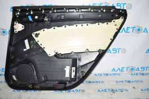 Door trim card rear left VW Passat b7 12-15 USA black with gray insert fastener defect, scratch