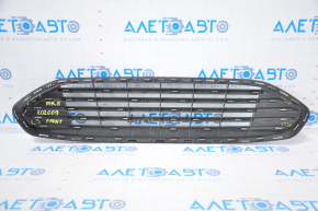 Radiator grille assembly with frame Ford Fusion mk5 13-16 fasteners torn off, frame fasteners broken, dented, chips, tear