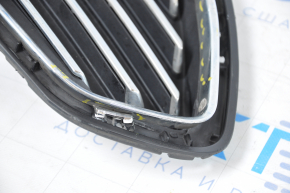 Radiator grille assembly with frame Ford Fusion mk5 13-16 fasteners torn off, frame fasteners broken, dented, chips, tear