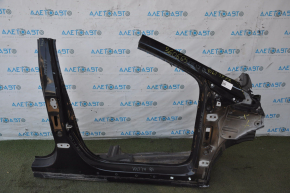 Front right quarter Chevrolet Volt 16 - black with central pillar sawn off side member, dented