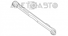 Rear left transverse control arm rear Fiat 500X 16- FWD cracked silent blocks