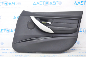 Door trim card front right BMW 3 F30 12-18 black with gray overlay, with backlight, scratches