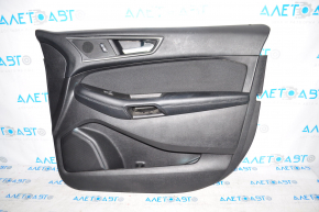 Door trim card front right Ford Edge 15-18 black, leather, fastener defect