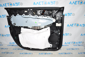 Door trim card front right Ford Edge 15-18 black, leather, fastener defect