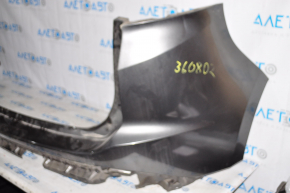 Rear bumper bare Ford Edge 15-18 pre-rest without parking sensors graphite