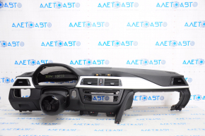 Torpedo front panel with AIRBAG BMW 3 F30 12-18 4d black with gray overlay
