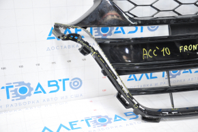 Honda Accord 18-20 radiator grille: broken fasteners, cracks, saw marks, grille tears