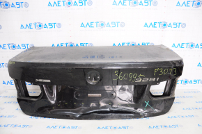 Trunk lid BMW 3 F30 4d 12-18 black 475, lower part is dented