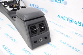 Console central armrest BMW 3 F30 12-18 automatic transmission black, for rear row heating