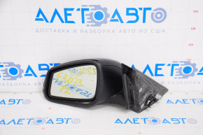 Left side mirror complete BMW 3 F30 4d 13-18 usa 5 pins, matt mount, turn signal, black