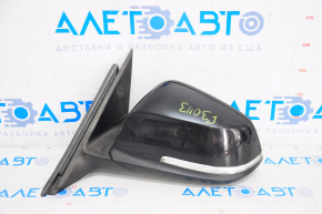 Left side mirror complete BMW 3 F30 4d 13-18 usa 5 pins, matt mount, turn signal, black