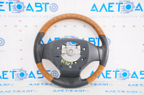 Naked steering wheel Lexus ES300h ES350 13-16 prerest, black leather, light wood, heated, scratches