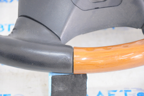 Naked steering wheel Lexus ES300h ES350 13-16 prerest, black leather, light wood, heated, scratches
