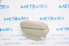 Rear console armrest assembly Chevrolet Volt 13-15 beige leather, scratches, dry cleanable