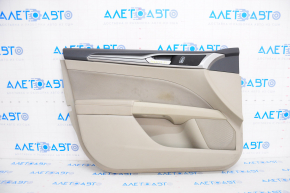 Door trim card front left Ford Fusion mk5 17-20 cloth, beige, for dry cleaning