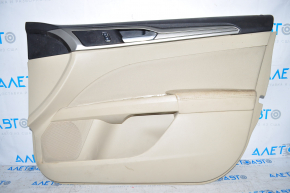 Door trim card front right Ford Fusion mk5 17-20 cloth, beige, for cleaning