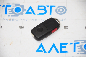 Key VW Passat b8 16-19 USA 4 buttons, folding, no emblem, worn