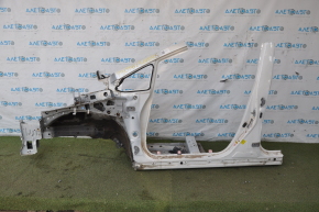 Front left quarter Toyota Prius 30 10-15 white, with central pillar
