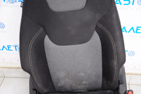 Passenger seat Jeep Cherokee KL 14-15 without airbag, mechanical, cloth black with gray inserts, for dry cleaning