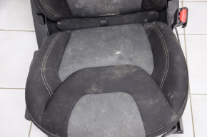 Passenger seat Jeep Cherokee KL 14-15 without airbag, mechanical, cloth black with gray inserts, for dry cleaning