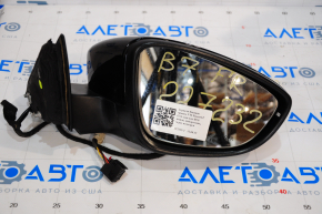 Right side mirror complete VW Passat b7 12-15 USA type as b8 6 pins, turn signal, black, heated