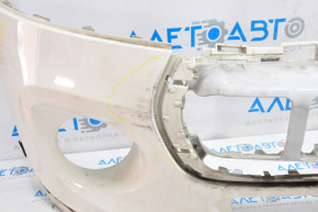 Bare front bumper Mini Cooper F56 3d 14-21 pre-rest, white 850, tear of fasteners, torn, scuffs