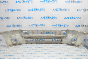 Bare front bumper Mini Cooper F56 3d 14-21 pre-rest, white 850, tear of fasteners, torn, scuffs