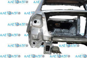 Quarter wing rear left VW Passat b8 16-19 USA silver 8E/A7W, dented threshold and sunset, on the body