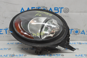 Headlight front left Mini Cooper F56 3d 14-19 bare dorest halogen, yellow turn signal, spider web