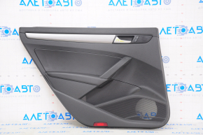 Door trim card rear left VW Passat b7 12-15 USA black, crack in fastening