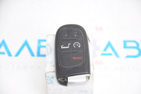 Key Jeep Cherokee KL 14-23 smart 5 buttons. buttons are worn, chrome is used