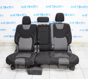 Rear row of seats 2nd row Jeep Cherokee KL 14-15 cloth black with gray inserts, dry cleanable