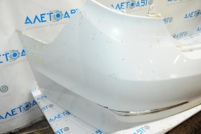 Rear bumper bare Hyundai Sonata 15-17 white W8, cracks, broken fasteners