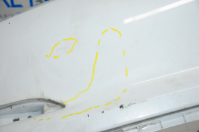 Rear bumper bare Hyundai Sonata 15-17 white W8, cracks, broken fasteners