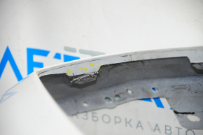 Front bumper bare Hyundai Sonata 15-17 SE white W8, broken fastener, pressed, scratches