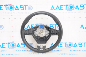 Naked steering wheel VW Passat b7 12-15 USA leather, black, no buttons, scratches